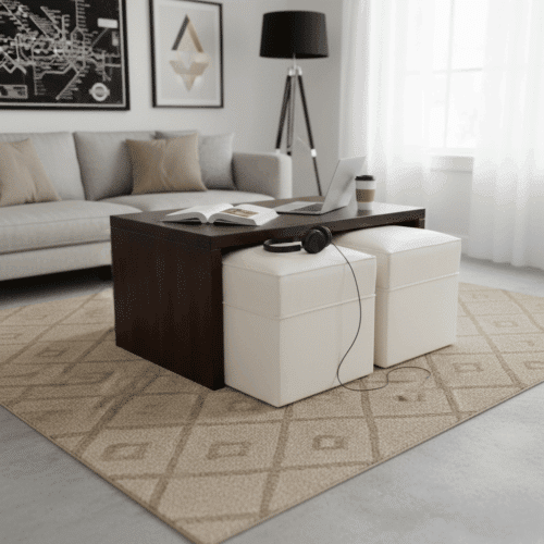 Mesa Quadratto con Puffs